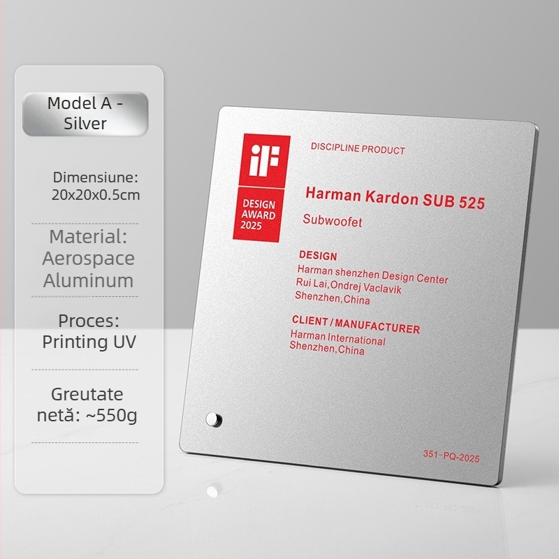 Medalie de membru din aliaj de aluminiu — logo personalizabil, imprimare logo disponibilă