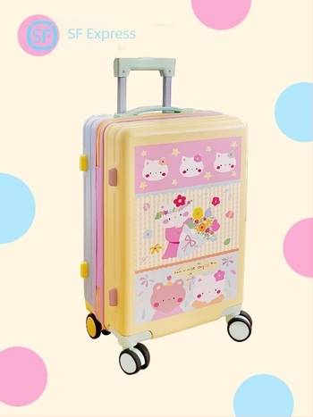 Valiză ABS pentru călătorii cu motiv anime, 3,5 kg, deschidere cu fermoar, roți universale