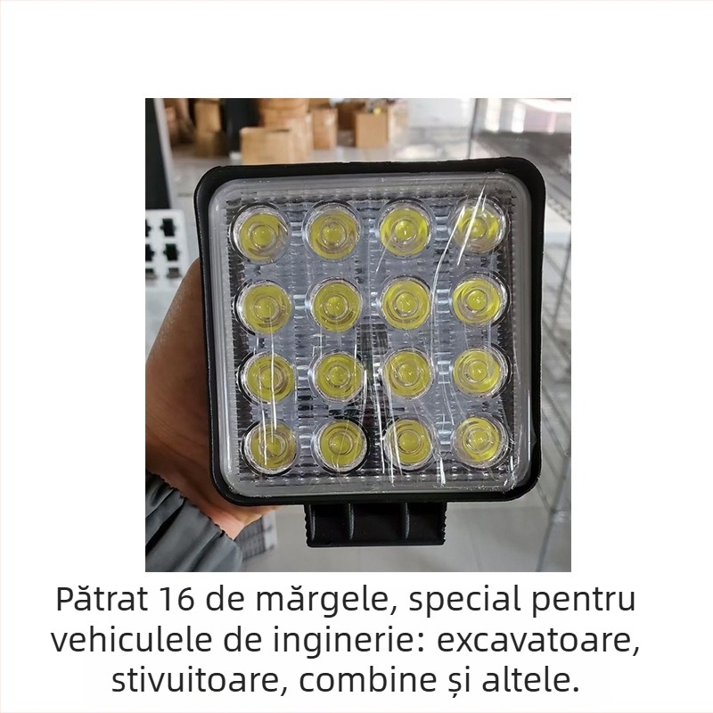 Proiector LED pentru camioane și motostivuitoare – funcționează la 12–80V, 20–120W, IP68, carcasă din aluminiu, durată de viață >50.000 ore