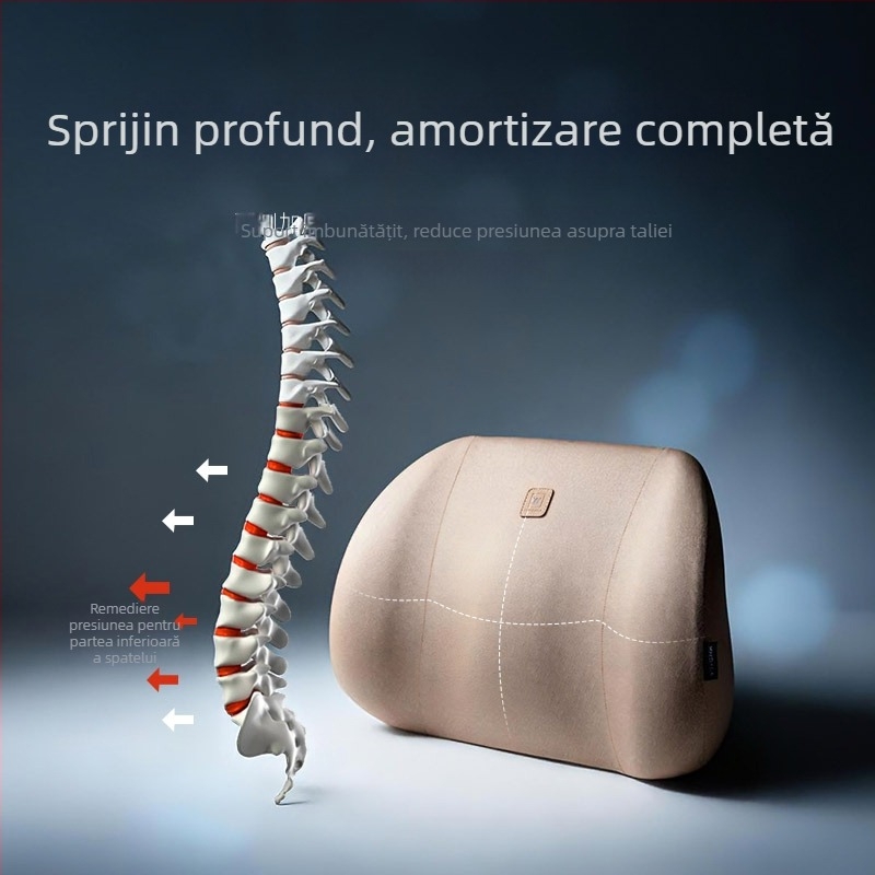 Perne lombare auto cu spumă de memorie, spate respirabil, potrivire universală