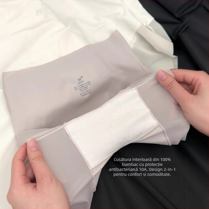 Pantaloni de siguranță pentru femei, talie înaltă, control abdominal și ridicare a șoldurilor, nylon tricotat