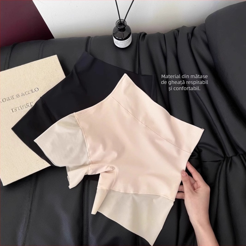 Pantaloni de siguranță pentru femei, talie înaltă, control abdominal și ridicare a șoldurilor, nylon tricotat