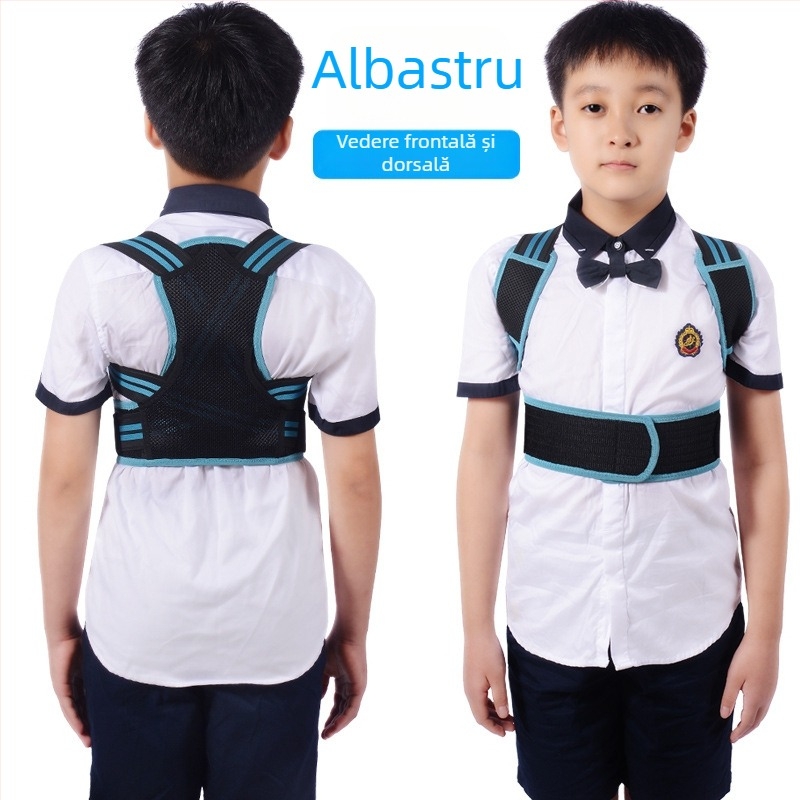 Centură pentru corectarea posturii a copiilor — Samepeak Child F, certificare MA, suport spate respirabil, compresie elastică