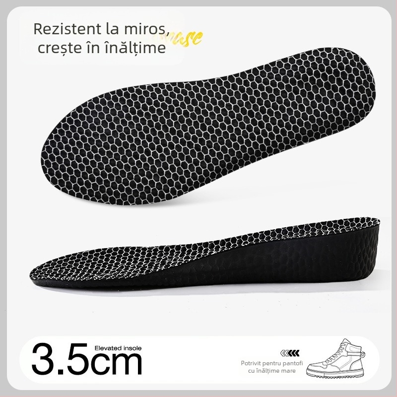 Talpă de înălțare cu grafen antibacterian, masaj al arcului, pentru adulți unisex, material PU + grafen