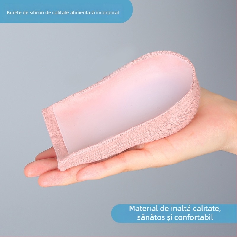 Șosete de ridicare dintr-un singur element, material: bumbac rafinat cu sulfu; talpă brodată; talpă înălțată; pernă pentru călcâi