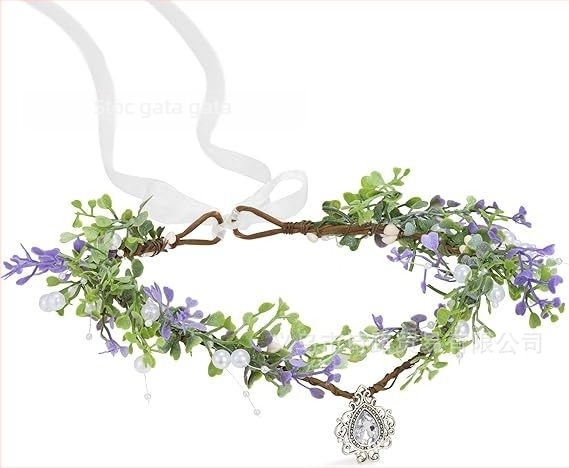 Accesoriu pentru cap: Coroană din frunze pentru zână/elf – stil natură, unisex; Material: plastic/rășină; Formă: frunză; Potrivit pentru nuntă și festival