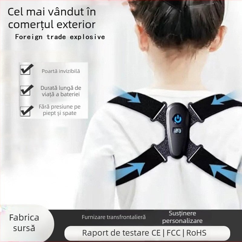 Centură corectoare de postură pentru copii cu senzor inteligent, Mericle TBJZQ-02, model din 2024