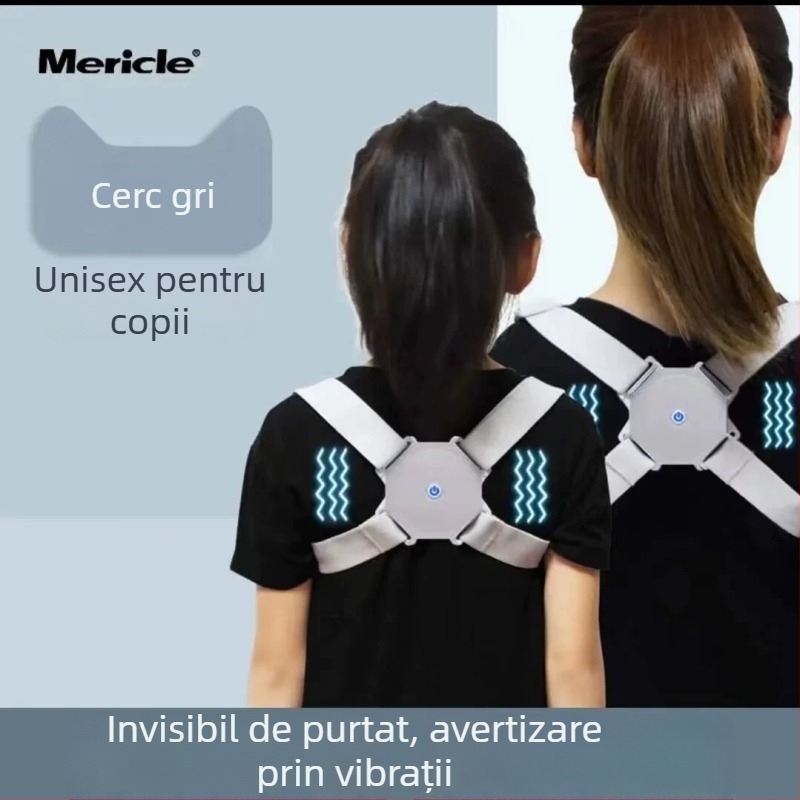Centură corectoare de postură pentru copii cu senzor inteligent, Mericle TBJZQ-02, model din 2024