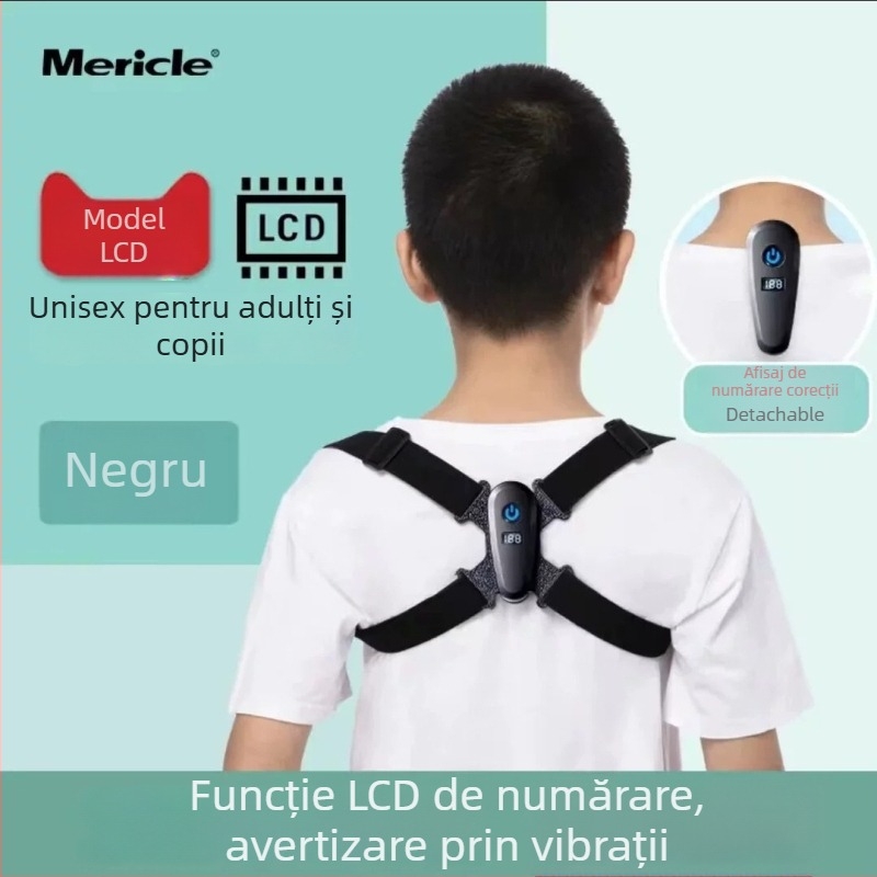 Centură corectoare de postură pentru copii cu senzor inteligent, Mericle TBJZQ-02, model din 2024
