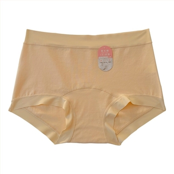 Chiloți din bumbac pentru femei, căptușeală PLA în zona inghinală, respirabili, talie medie, tricotate