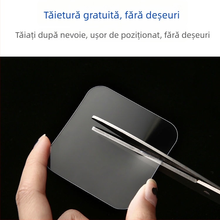 Bandă dublu-adezivă nano din acril – transparentă, fără urme, montaj prin lipire, cârlig cu ventuză, etichetă privată licențiată
