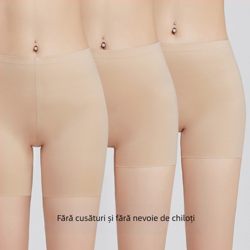 Boxeri femei fără cusături, cu protecție anti-expunere, două în unu, uscare rapidă, talie joasă