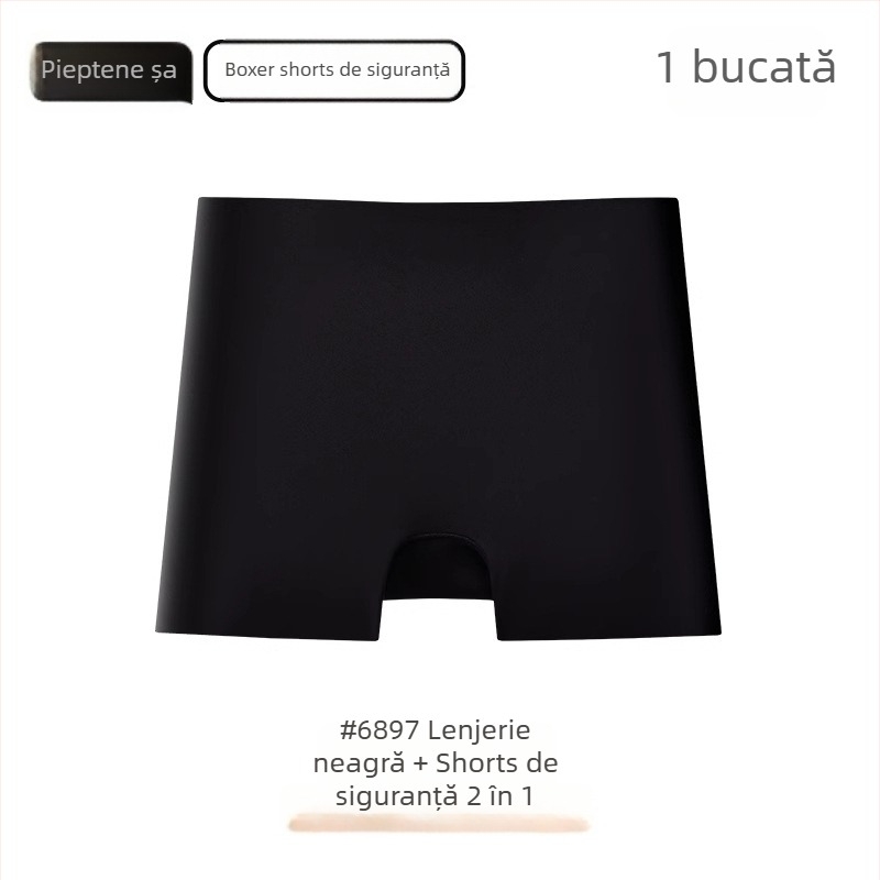 Boxeri femei fără cusături, cu protecție anti-expunere, două în unu, uscare rapidă, talie joasă
