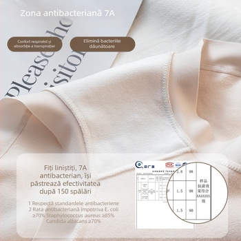 Chiloți pentru femei din bumbac cu talie înaltă, 60S, antibacteriali, respirabili, ridicare șolduri