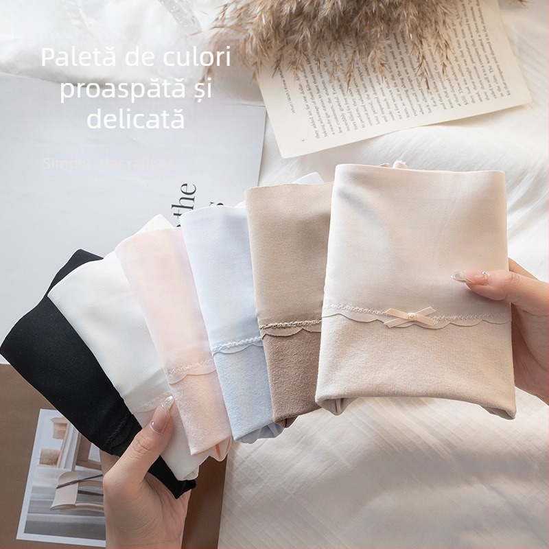 Chiloți pentru femei din bumbac cu talie înaltă, 60S, antibacteriali, respirabili, ridicare șolduri