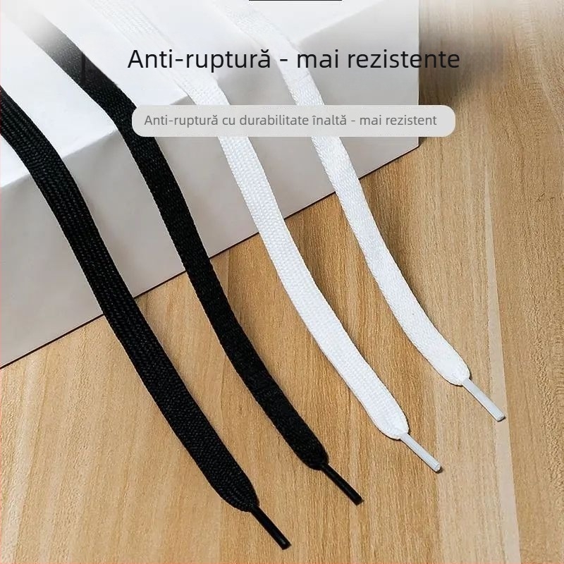 Șireturi plate cu dublu strat, unisex, 1.2 m, șireturi de baschet din pânză