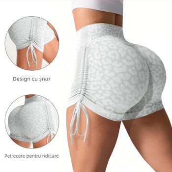 Yue bin Șorturi de yoga pentru femei – 92% nylon, 8% spandex, amestec de fibre chimice, lungime trei sferturi, pentru alergare și fitness