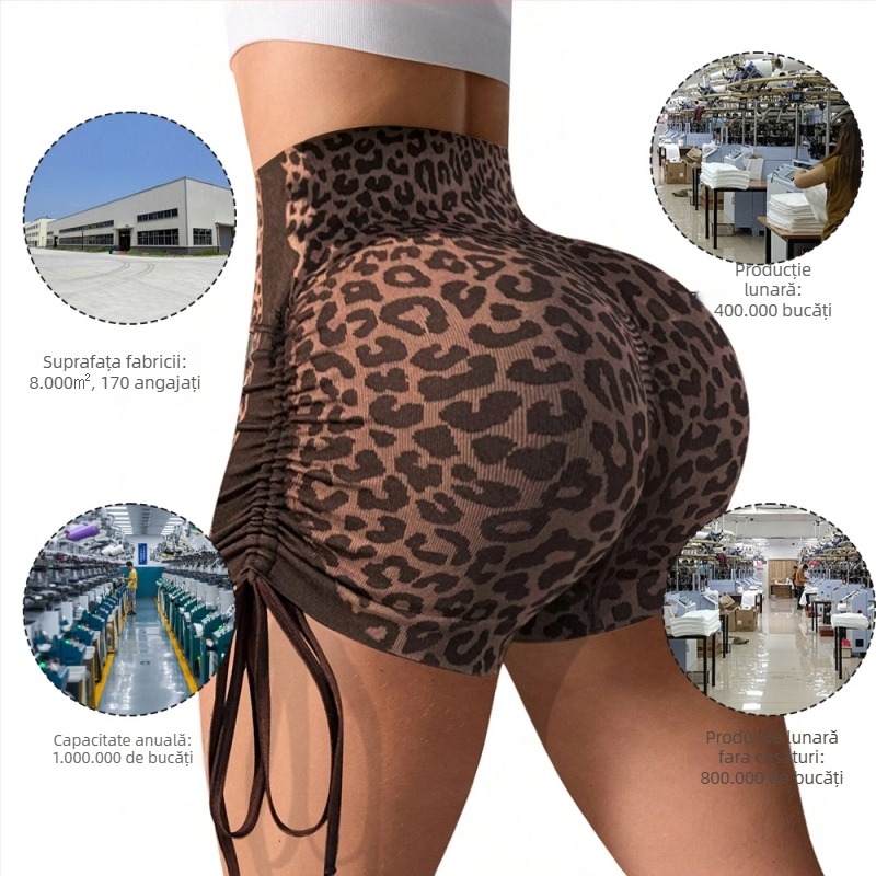 Yue bin Șorturi de yoga pentru femei – 92% nylon, 8% spandex, amestec de fibre chimice, lungime trei sferturi, pentru alergare și fitness