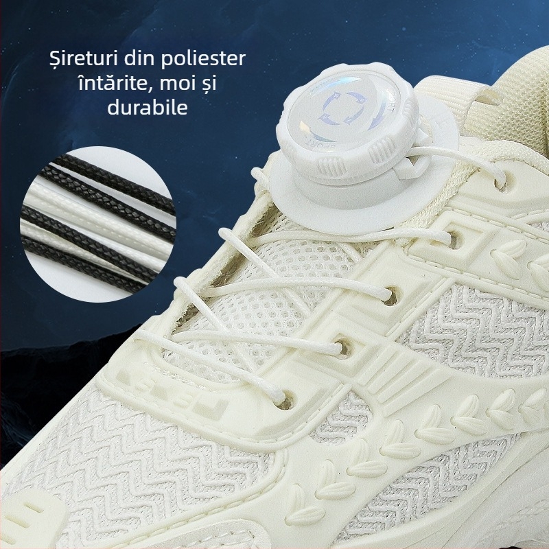 Șnururi pentru pantofi cu cataramă rotativă – fără legare, potrivite pentru sneakers și pantofi casual, lungime 100 cm, brand Suobu