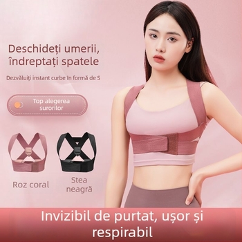 Thousand Leaves BBJ0005-A-0 Corector de postură pentru spate, respirabil, invizibil, pentru adulți și elevi; certificare 1