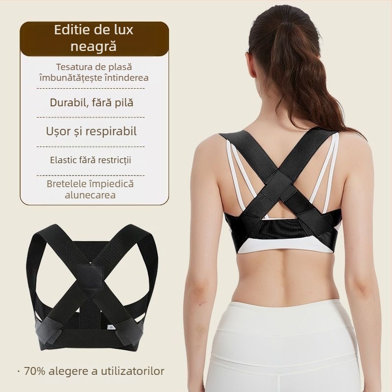 Thousand Leaves BBJ0005-A-0 Corector de postură pentru spate, respirabil, invizibil, pentru adulți și elevi; certificare 1