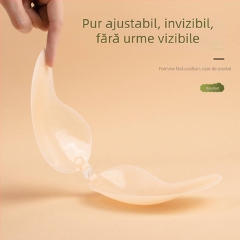 Patch de sân din silicon, cu închidere frontală, invizibil, în formă mango, anti-alunecare