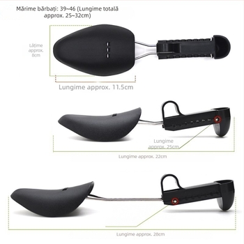 Extensor reglabil pentru pantofi din plastic – prevenire deformare și netezire a cutelor, potrivit pentru pantofi din piele și alte tipuri, World Footprints