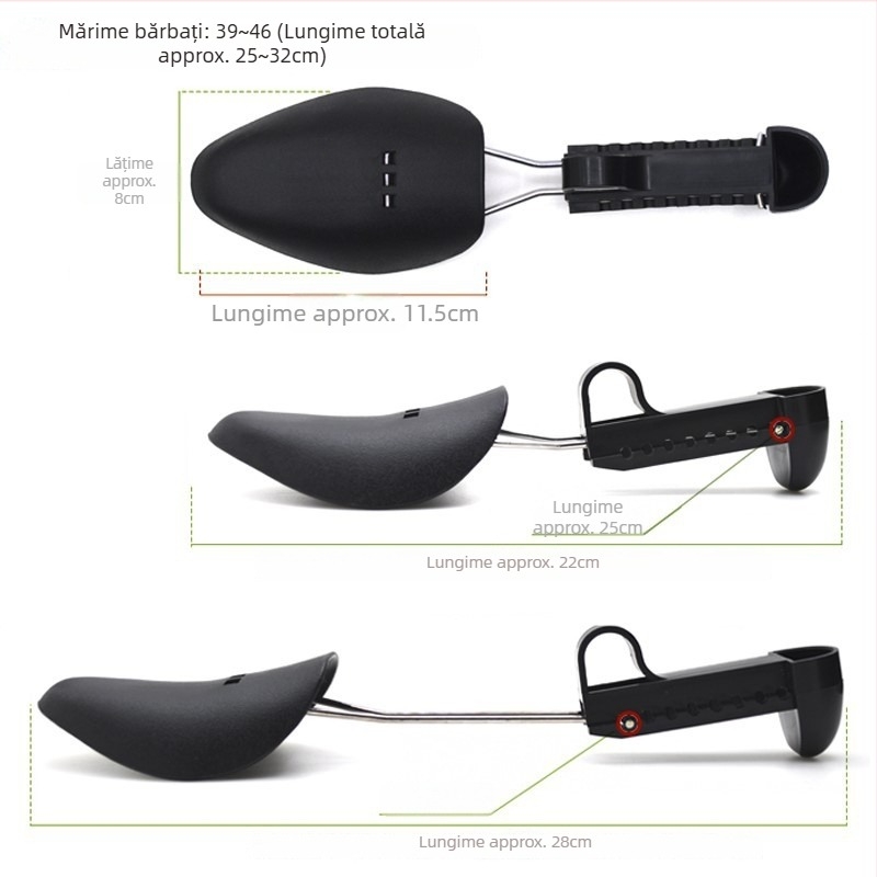 Extensor reglabil pentru pantofi din plastic – prevenire deformare și netezire a cutelor, potrivit pentru pantofi din piele și alte tipuri, World Footprints