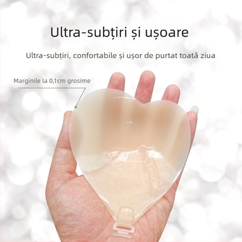 Patchuri mamare din silicon, în formă de inimă, ultra-subțiri, push-up, invizibile, anti-alunecare, pentru rochia de mireasă și costumul de baie.