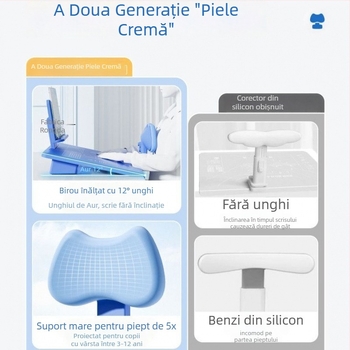 Placă de postură pentru elevi – suprafață de scriere înclinată, corecție a poziției și vederii, Modelul 1, 1 an pe piață, Certificare 1