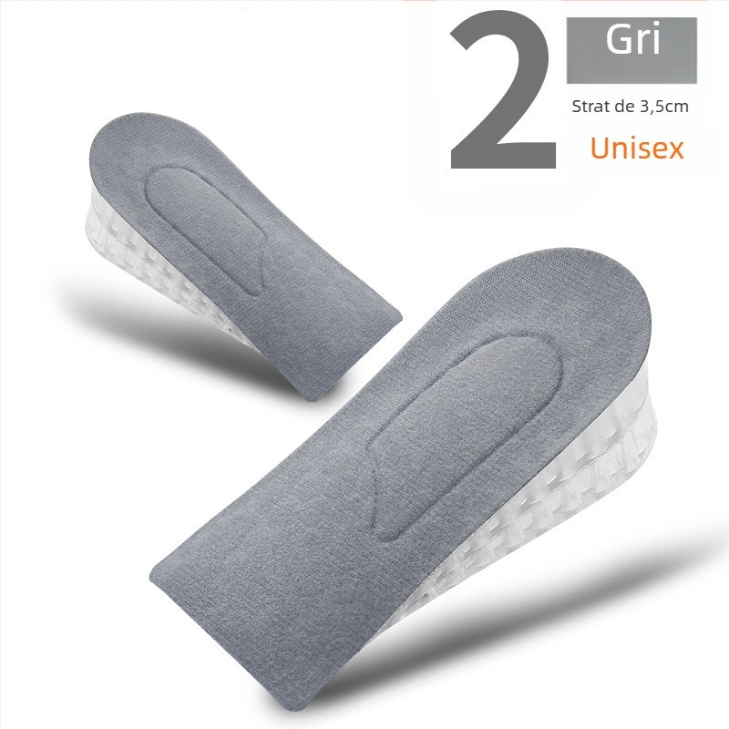 Talpă de silicon pentru creșterea înălțimii – pernă semi-transparentă, multistrat, unisex pentru adulți, potrivită pentru pantofi sport, piele și bocanci