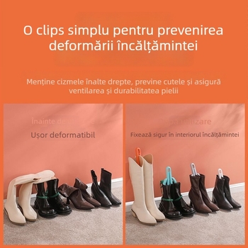 Cadru de susținere pentru cizme, Suport universal din piele pentru încălțăminte, Anti-pliere, Anti-deformare, Anti-cădere