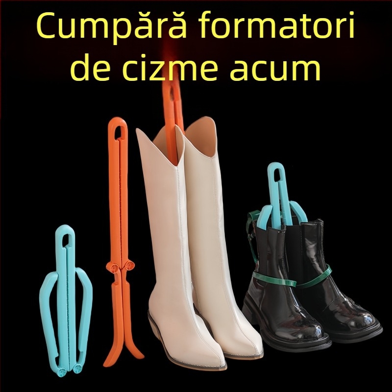 Cadru de susținere pentru cizme, Suport universal din piele pentru încălțăminte, Anti-pliere, Anti-deformare, Anti-cădere