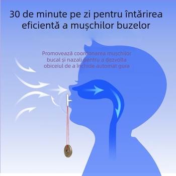 Antrenor pentru mușchii buzelor pentru corectarea respirației pe gură – Dispozitiv anti-sforăit, Ediție pentru adulți, Material PP, Context hipertrofie adenoidală