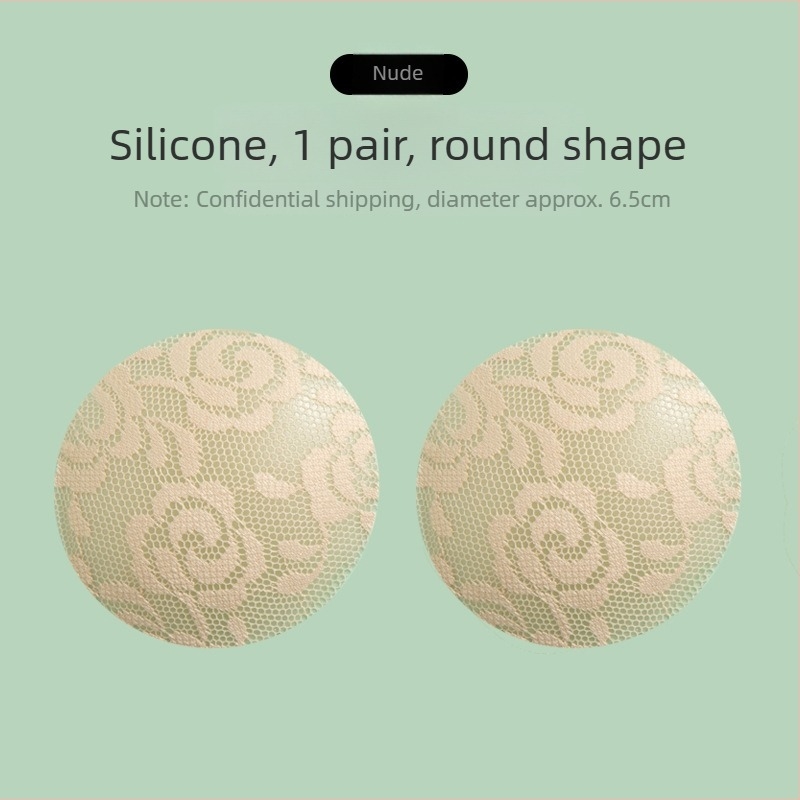Plăcuțe autoadezive pentru mameloane din dantelă, silicon, fără urme, subțiri, rotunde, sexy