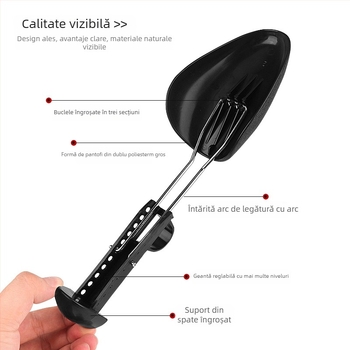 Extensor reglabil pentru pantofi din plastic (pentru bărbați și femei; potrivit pentru adidași, pantofi din piele, sandale și încălțăminte casual; utilizare în toate sezoanele)