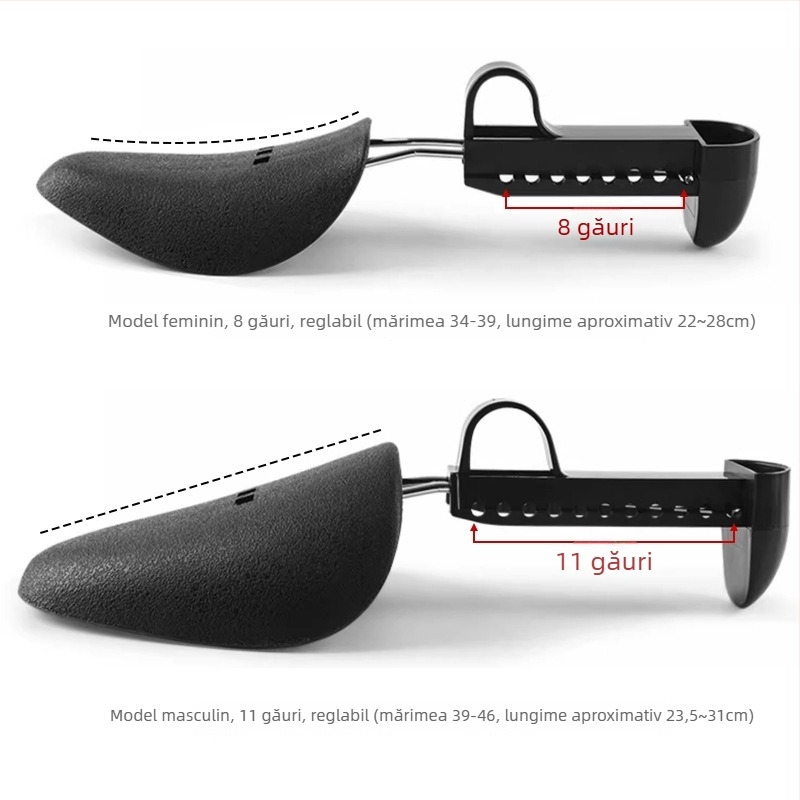 Extensor reglabil pentru pantofi din plastic (pentru bărbați și femei; potrivit pentru adidași, pantofi din piele, sandale și încălțăminte casual; utilizare în toate sezoanele)