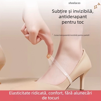 Șireturi transparente invizibile pentru femei cu toc înalt, cu curele anti-derapante pentru fixare sigură a pantofilor — Cod produs: Cx-yunqie — Sezoane: toate sezoanele