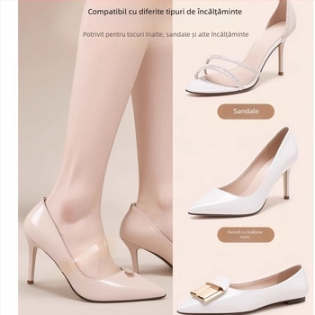 Șireturi transparente invizibile pentru femei cu toc înalt, cu curele anti-derapante pentru fixare sigură a pantofilor — Cod produs: Cx-yunqie — Sezoane: toate sezoanele