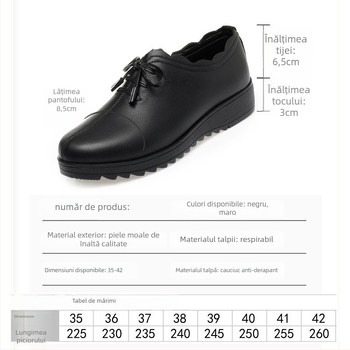 Pantofi damă casual, confortabili, cu vârf rotund, partea superioară din microfibră, branț din microfibră, talpă din cauciuc, toc mediu 3–5 cm, gleznă joasă