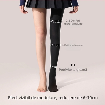 Colanți cu talie înaltă, căptuți cu fleece, groși pentru iarnă, din nylon, respirabili, calzi, lungime extinsă