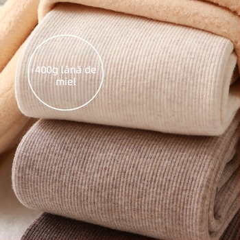 Colanți femei cu fleece pentru iarnă, ridicare fesier, modelare, calzi, foarte groși, 90–95% poliester