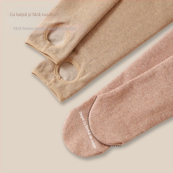 Colanți femei cu fleece pentru iarnă, ridicare fesier, modelare, calzi, foarte groși, 90–95% poliester