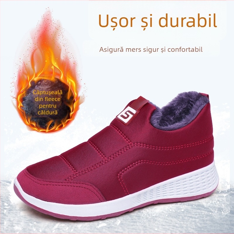 Pantofi de casă pentru femei din bumbac (Toamnă, partea superioară: pânză, interior: pluș artificial scurt, talpă: lână artificială, toc: 1-3 cm)