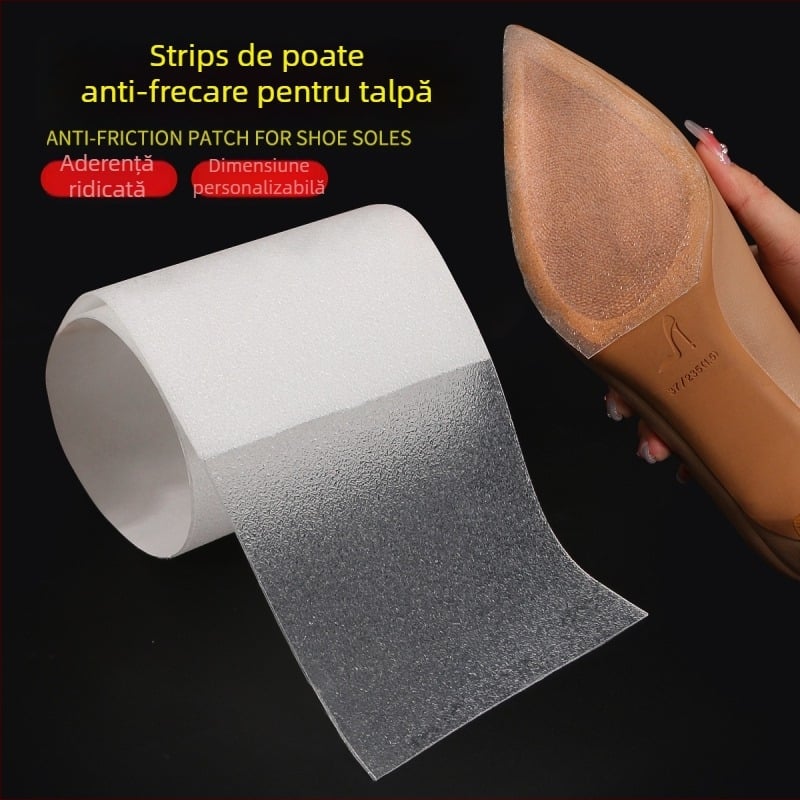 Știker pentru talpă din cauciuc pentru pantofi din piele – protecție invizibilă, anti-uzură; material: cauciuc; pentru toate anotimpurile.
