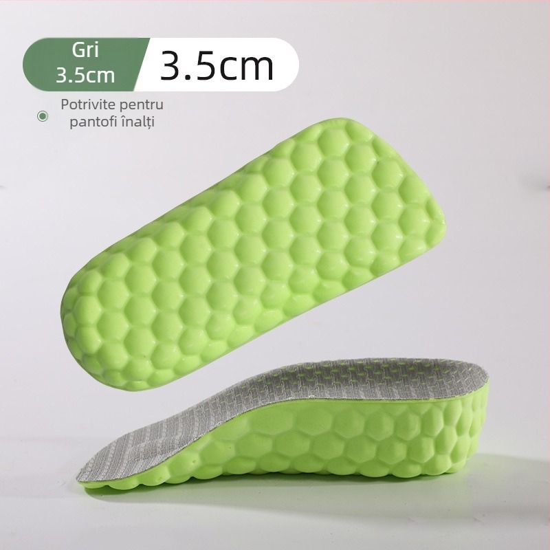 Tălpi de masaj pentru bărbați și femei, pernă semiinvizibilă, sprijin arc, PU respirabil, înălțime internă 1.5/2.5/3.5 cm