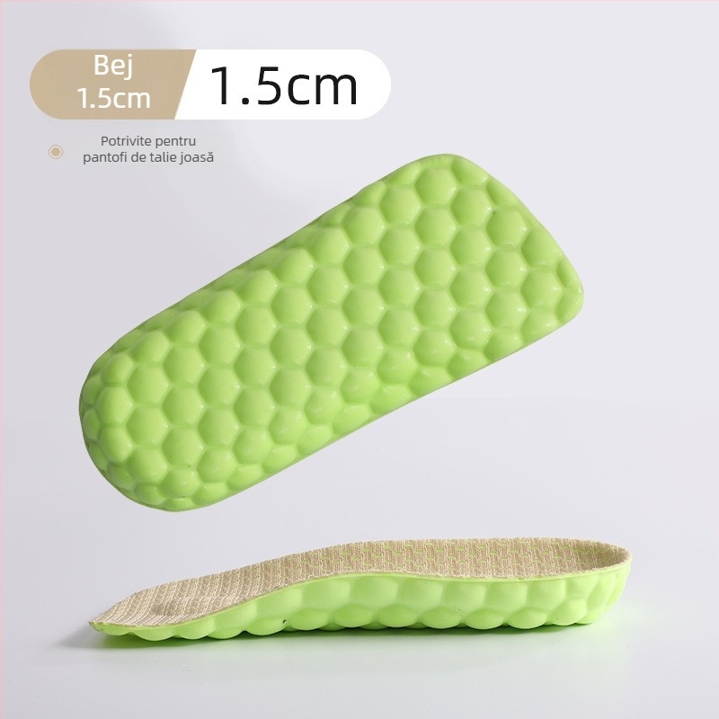 Tălpi de masaj pentru bărbați și femei, pernă semiinvizibilă, sprijin arc, PU respirabil, înălțime internă 1.5/2.5/3.5 cm