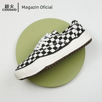 Adidași din canvas stil coreean, unisex, cu șireturi, talpă din cauciuc, primăvara 2022