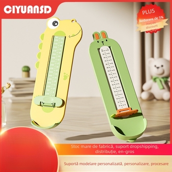Dispozitiv de măsurare a lungimii piciorului pentru copii, din plastic ABS, model 125-2, 24 cm lungime, potrivit pentru teniși, cizme, sandale