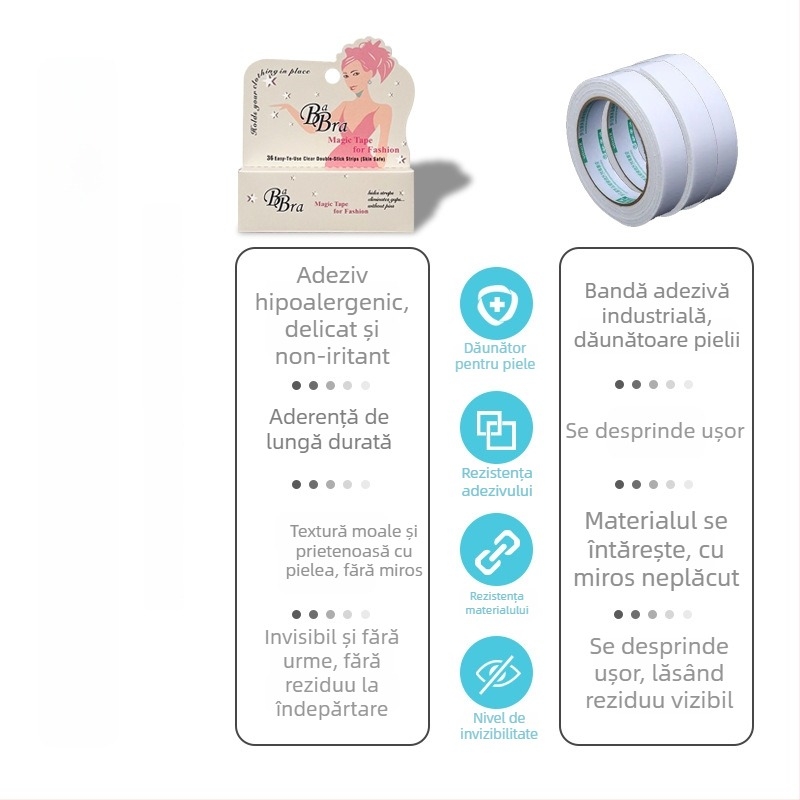 Mimanfen Patch decolte ultra-subțire din bumbac — invizibil, respirabil, fără urme, anti-transpirație, anti-derapare